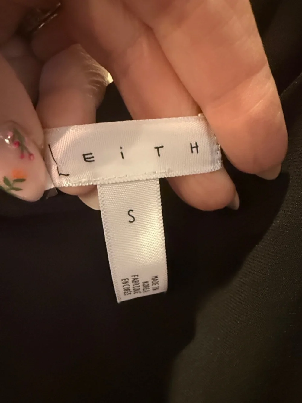 Leith Black Scoop Neck Bodysuit small - Picture 2 of 3